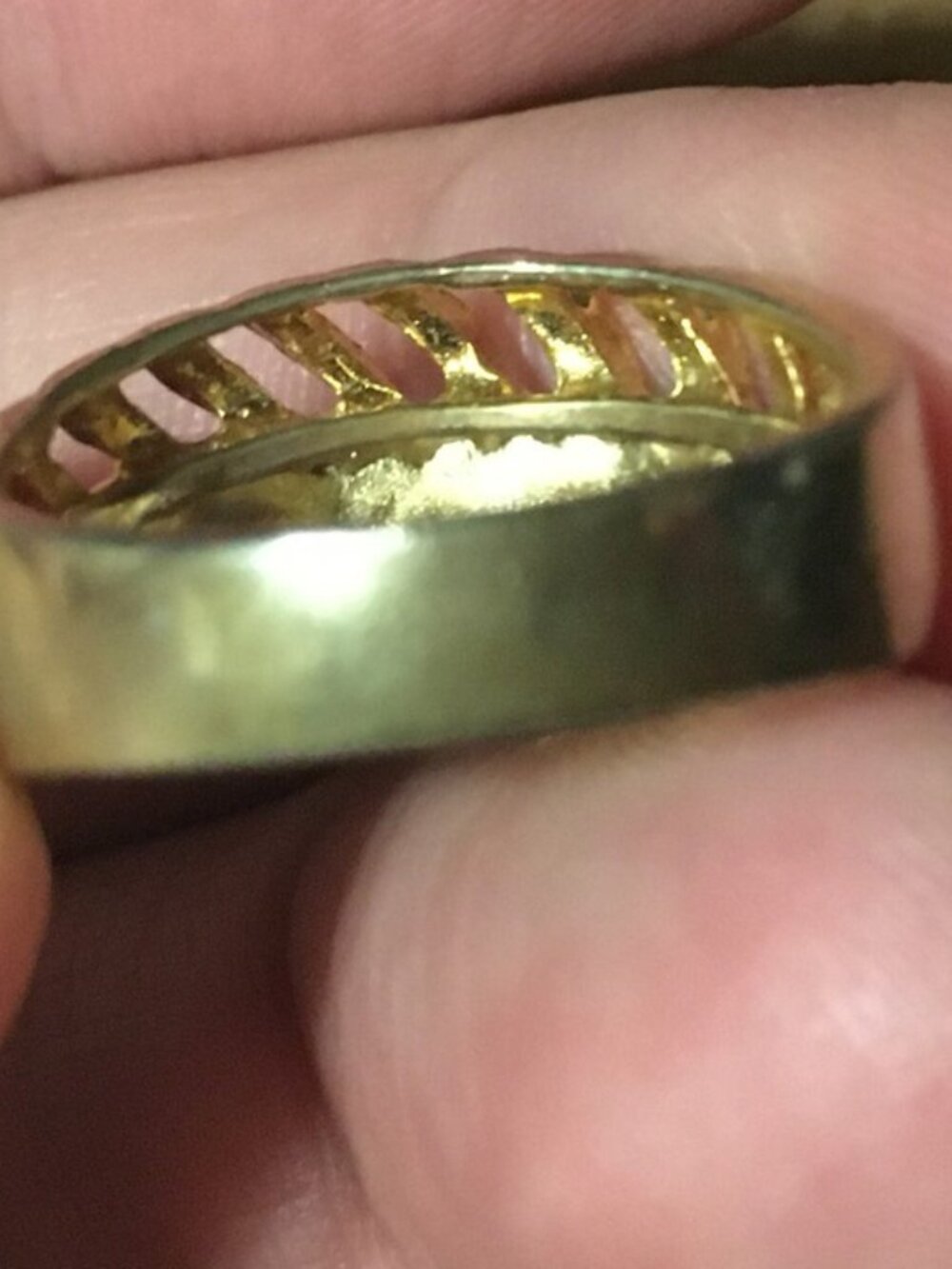 VINTAGE LOVELY COCKTAIL FINGER RING RING SIZE 7.5 - Picture 5 of 11